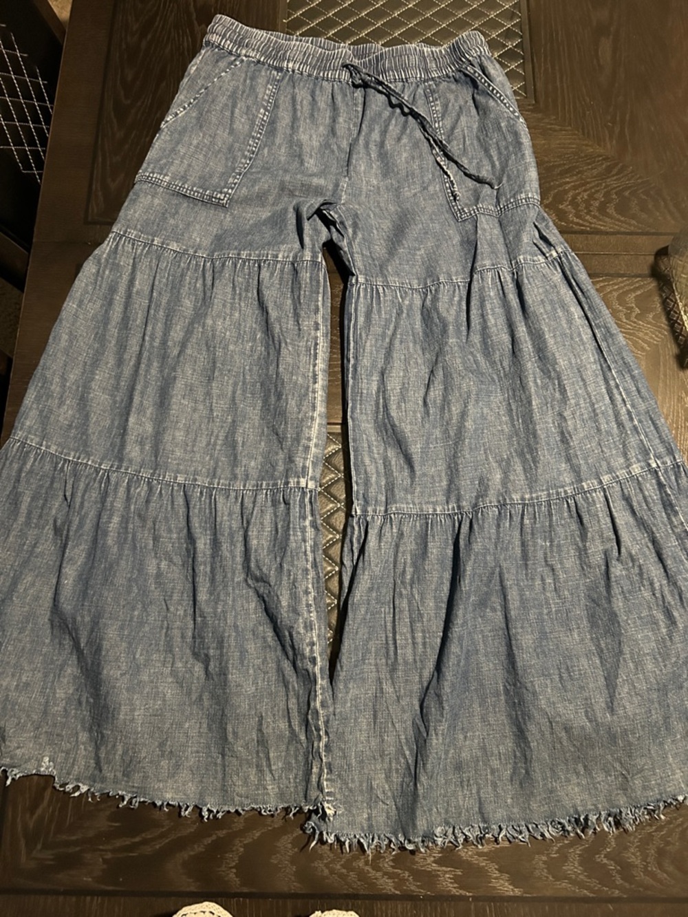 Billy T Fancy Cotton Blend Tiered Pants - Picture 2 of 13